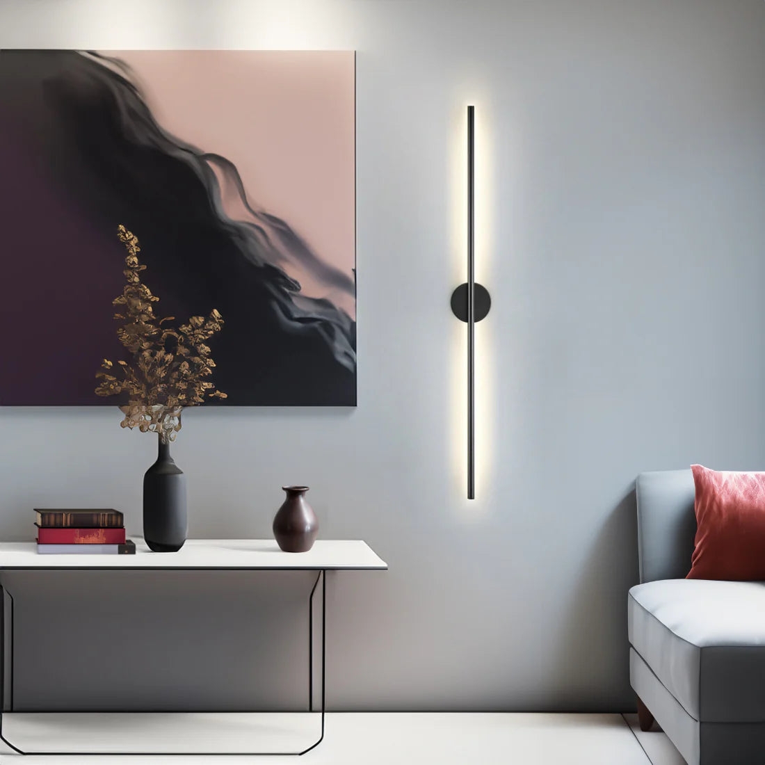 Modern Black Aluminum Wall Light D850