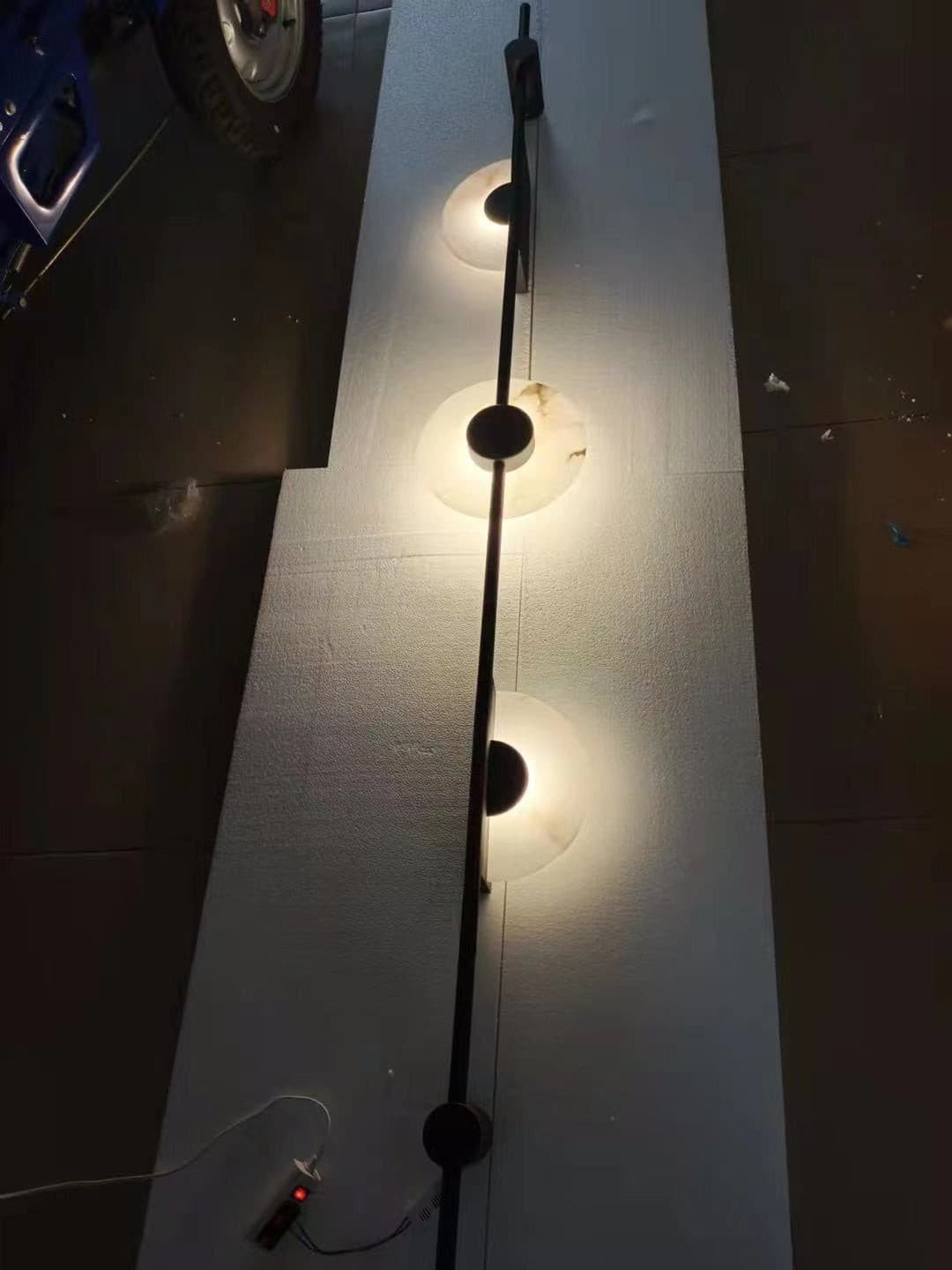 Black Slender Alabaster Wall Lamp K976