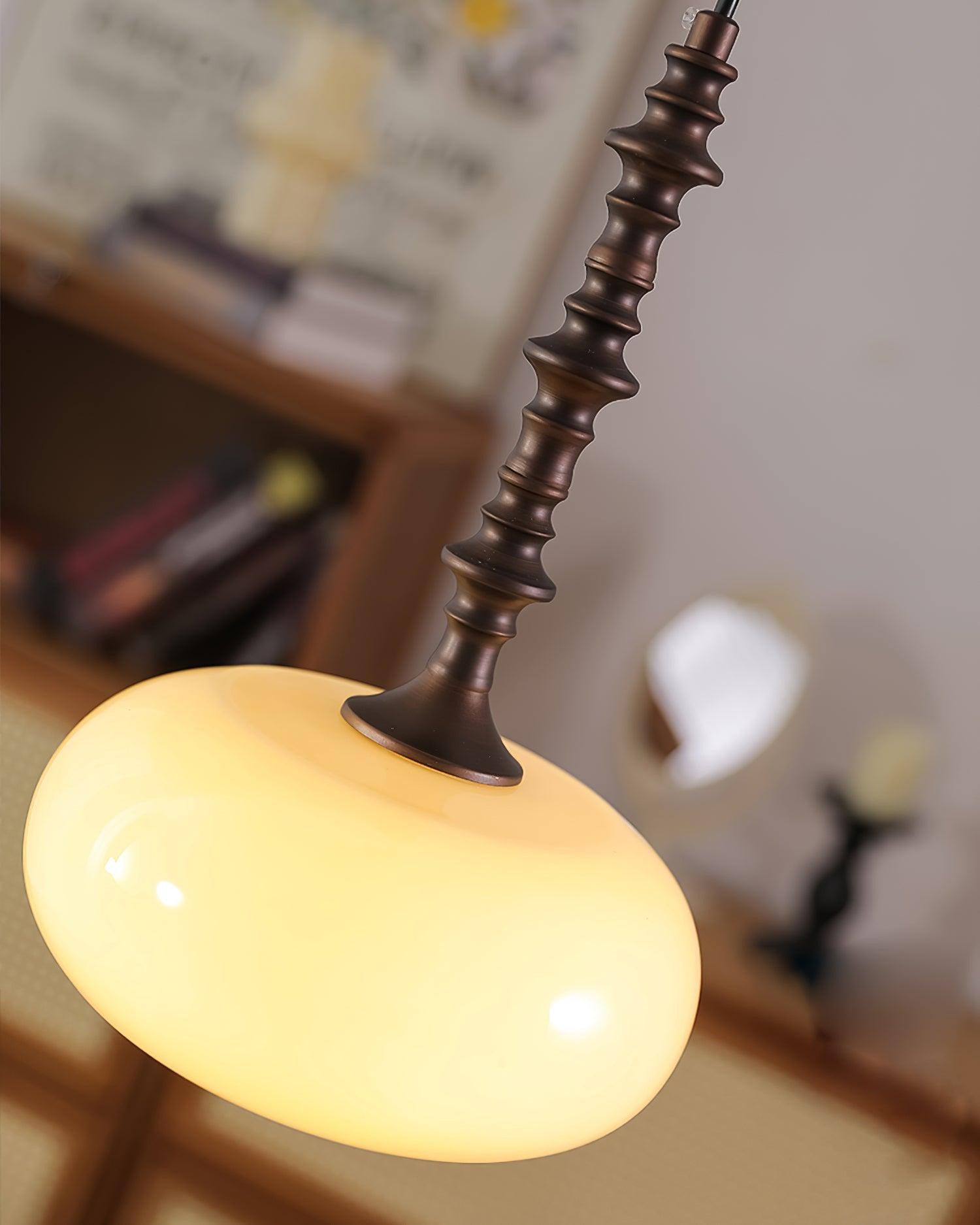 Modern Simple Cream Smooth Small Pendant Lamp K367