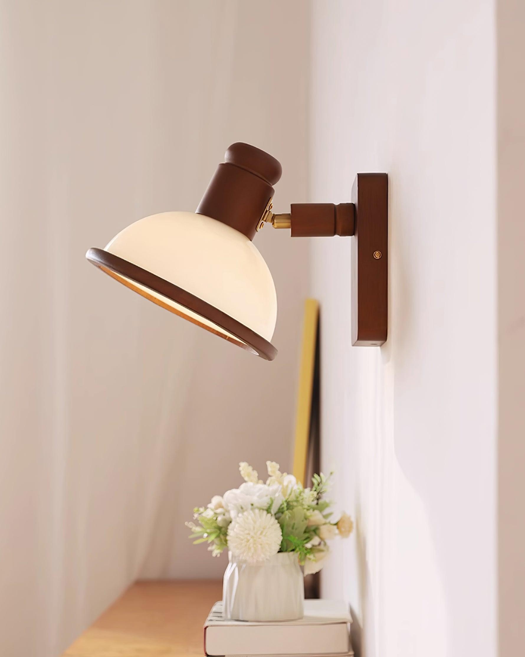 Modern Wooden Adjustable Bedside Reading Wall Lamp K404