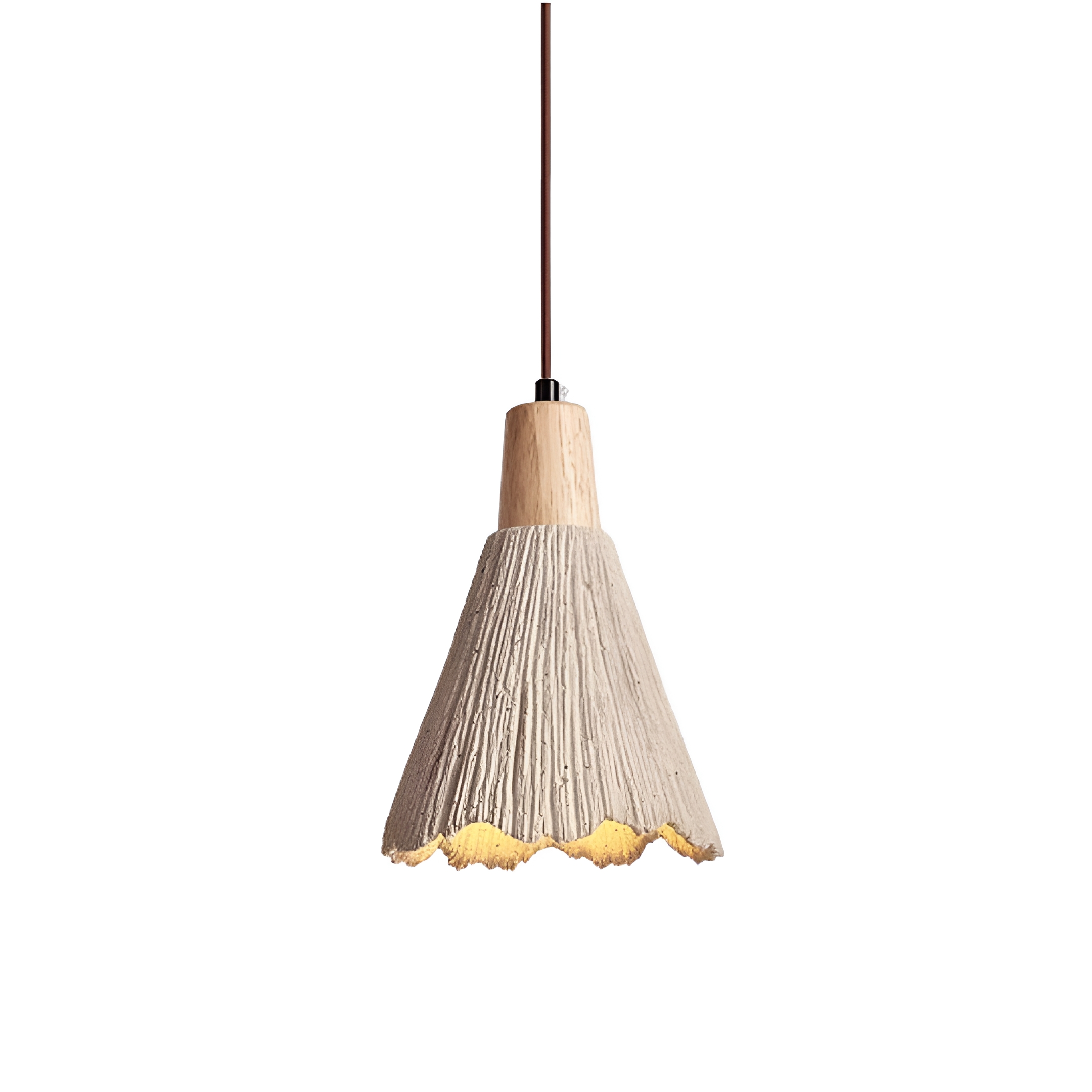 Cream Retro Wabi-Sabi LED Pendant Light D919