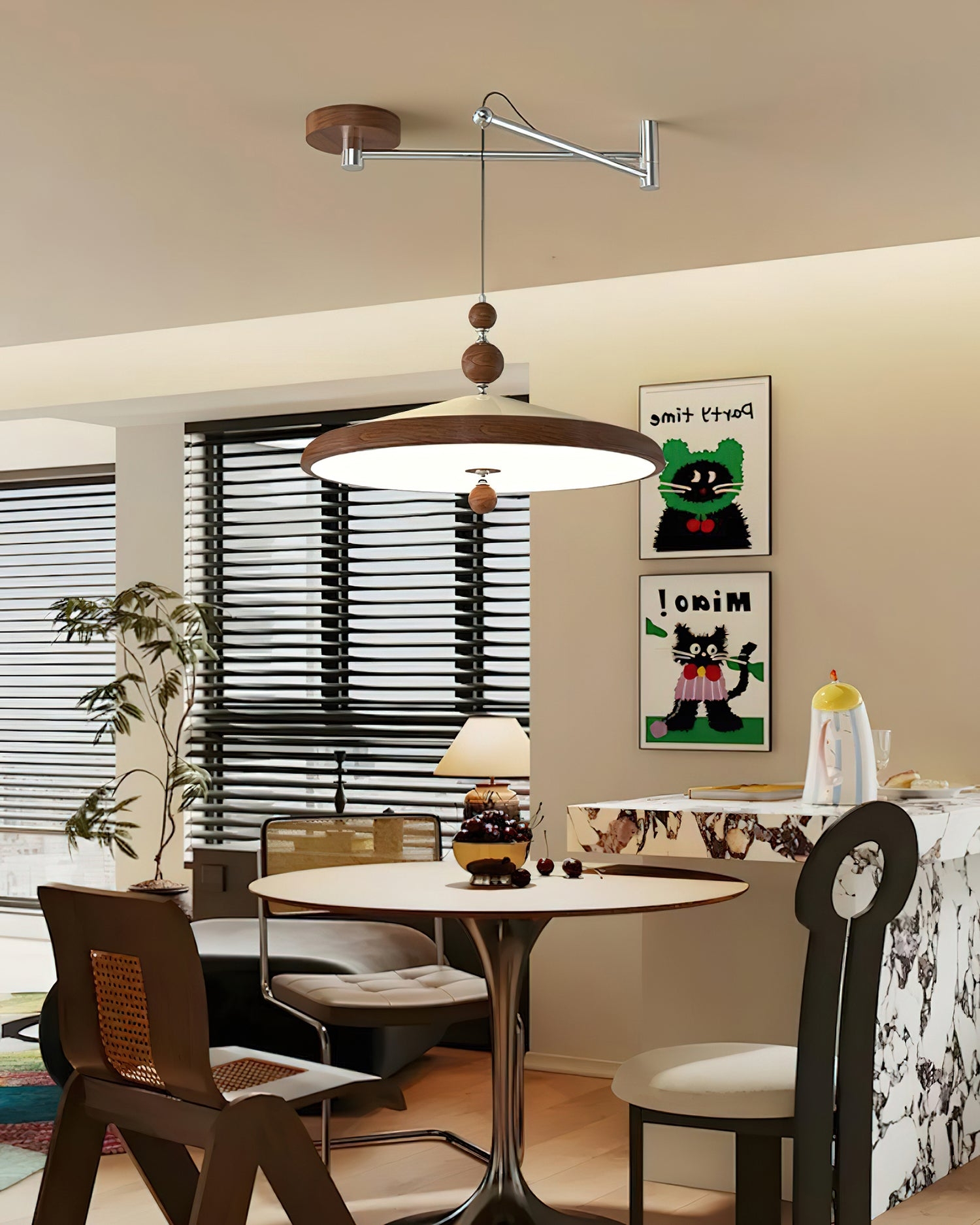 Hover Swing Arm Pendant Lamp D63