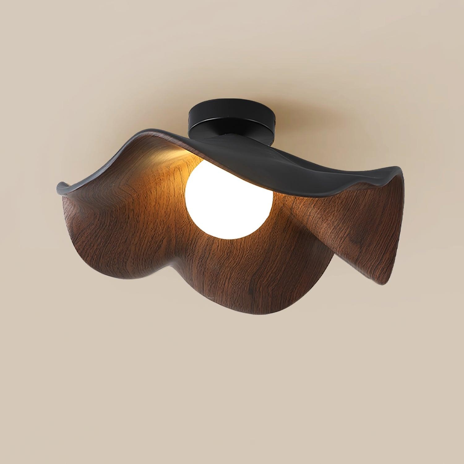 New Modern Simple Walnut Grain Ceiling Light K300