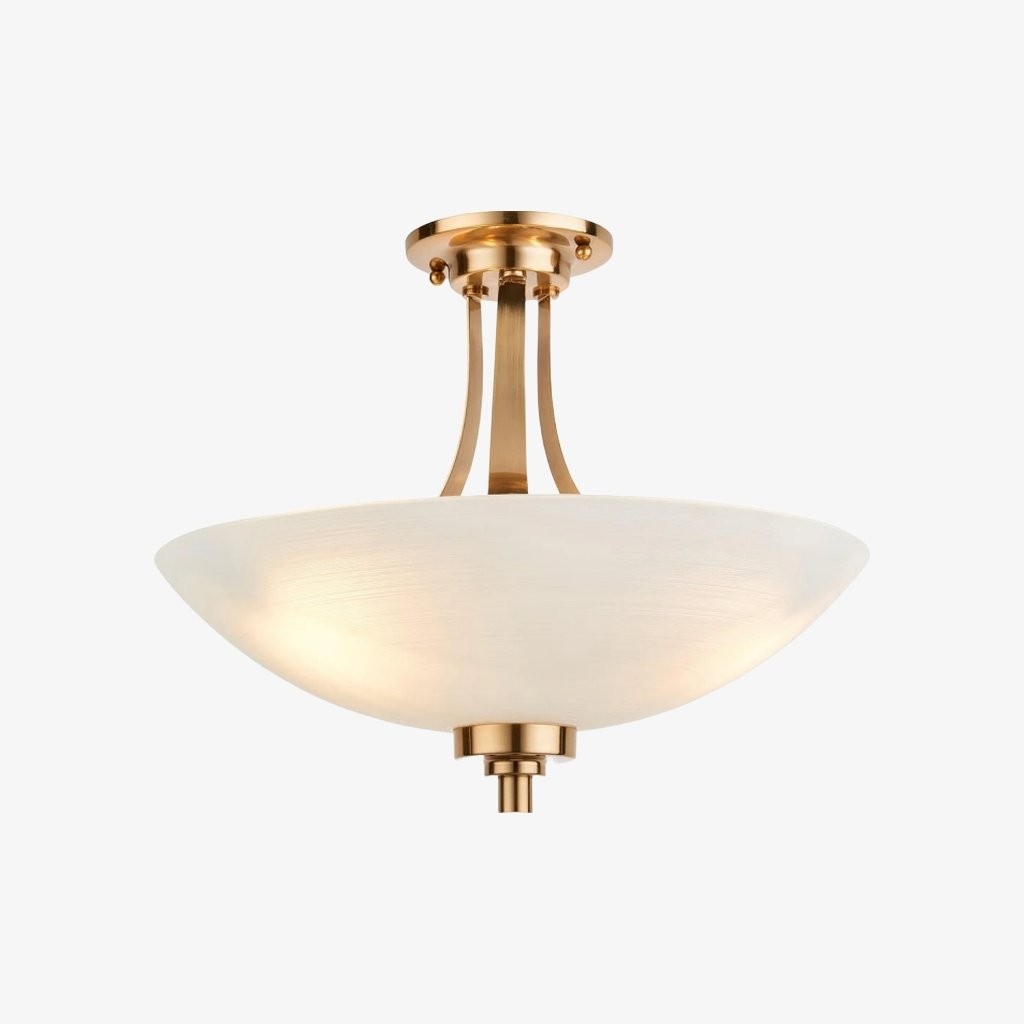 Lunetal Timeless Three-Arm Structure Semi Flush Chandelier - Vintage Pendant Light for Bedroom K1806