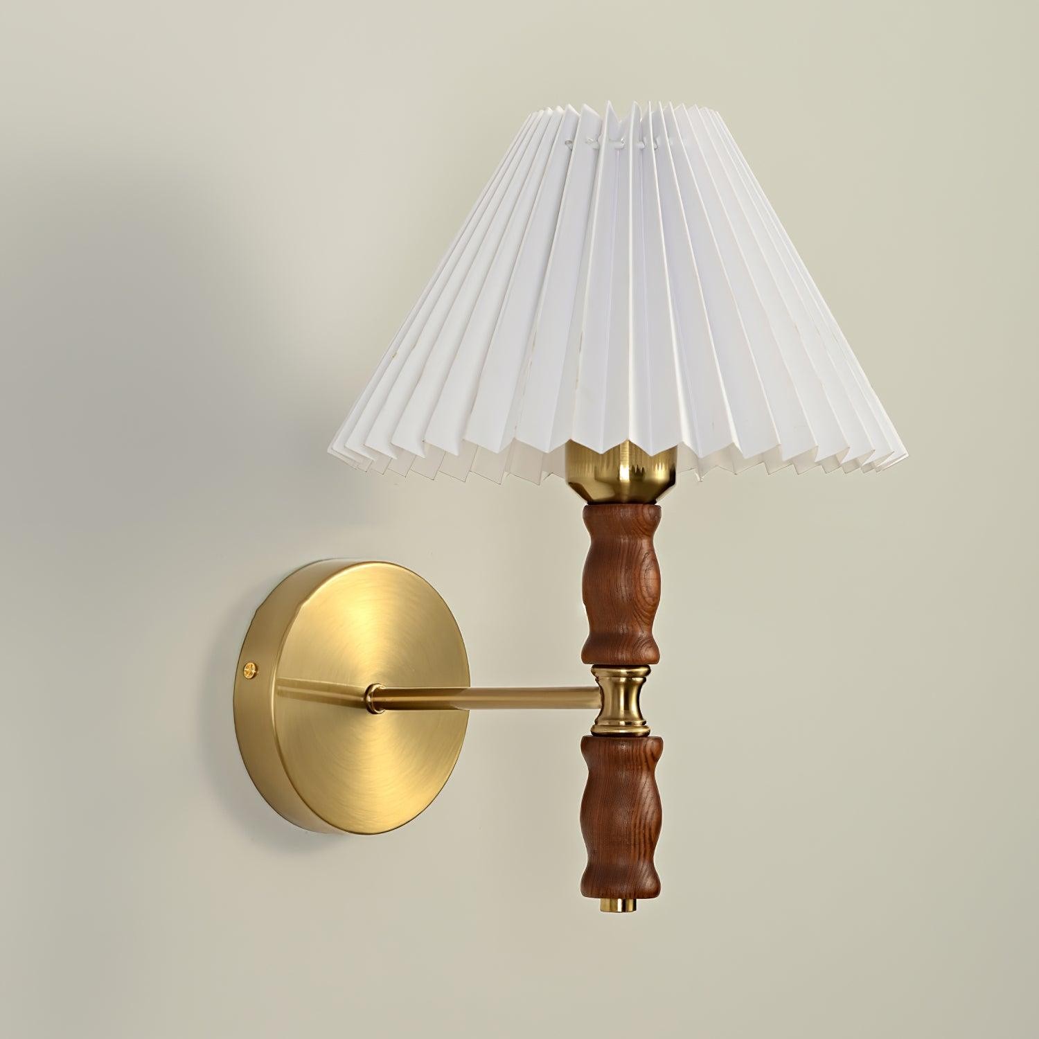 Japanese Retro Walnut Atmosphere Wall Light For Bedroom K602