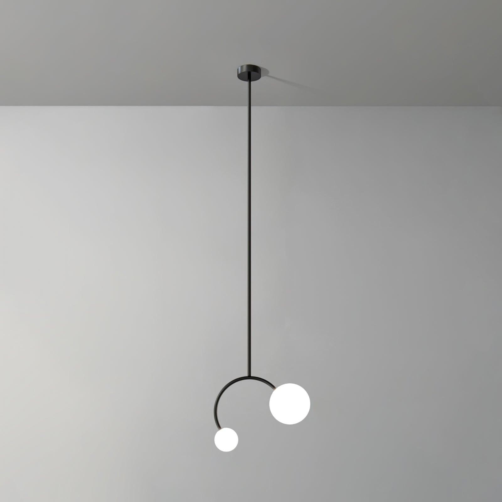 Creative Double Heads Glass Pendant Lamp K249