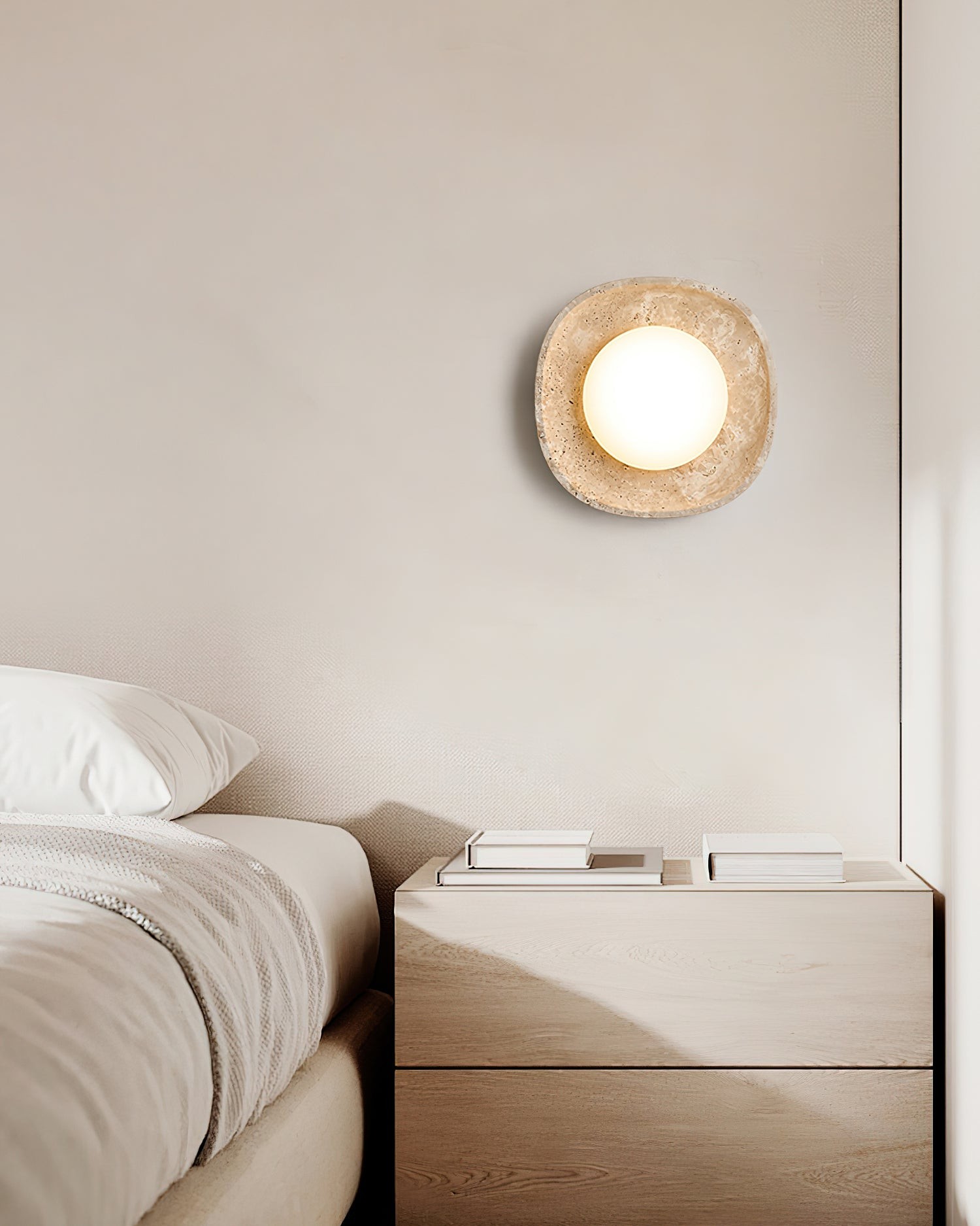 Japanese Style Wabi-Sabi Stone Wall Lamp K376