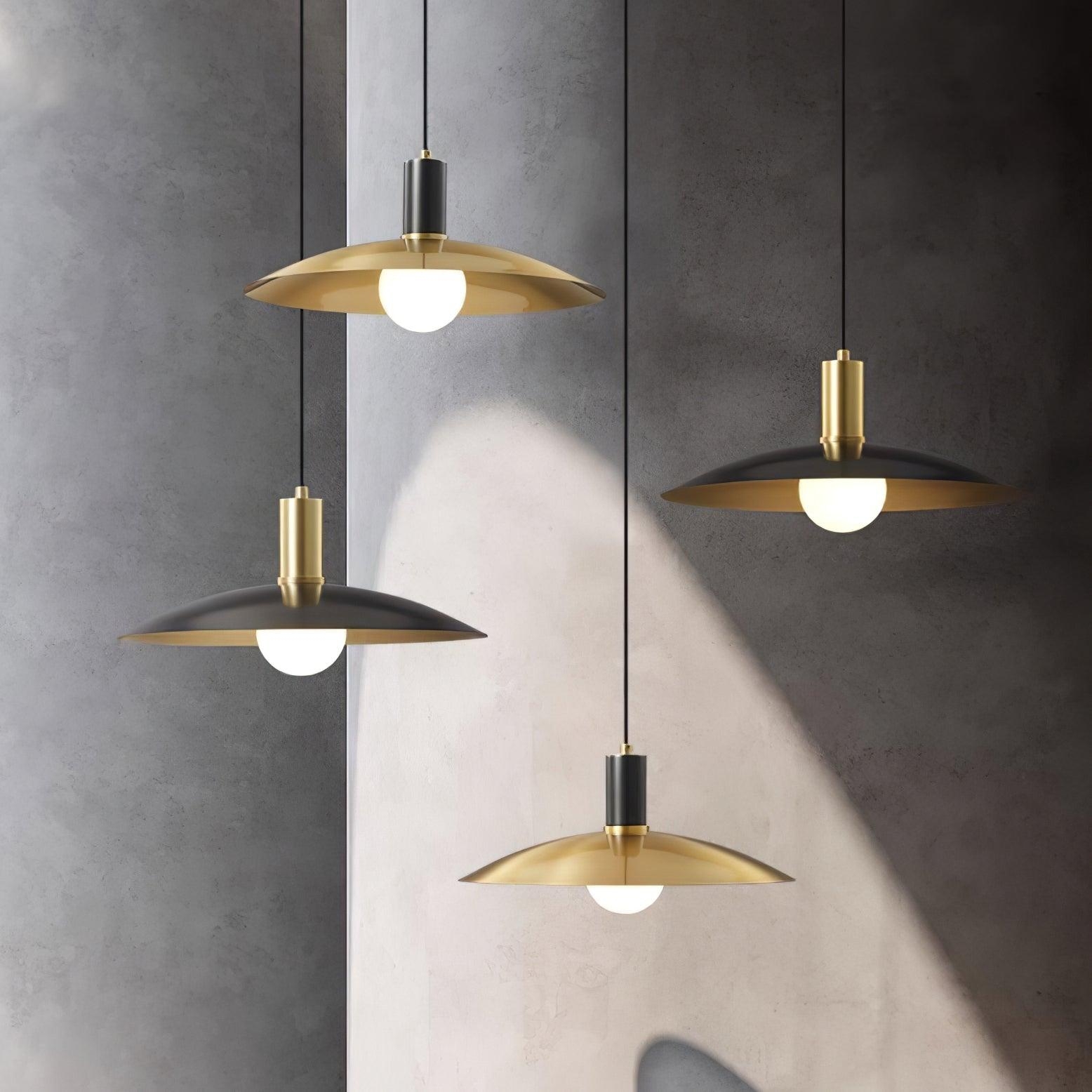 Brass Flared Pendant Lamp D361
