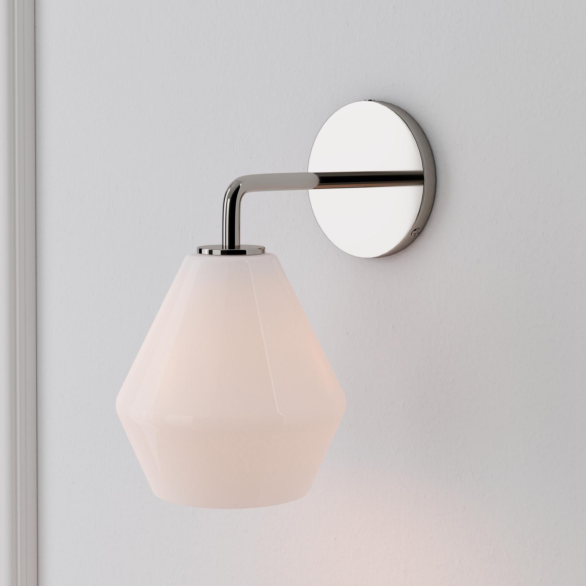 Merin Geometric Glass Wall Sconce - Minimalist Fixture for Bedroom K1402