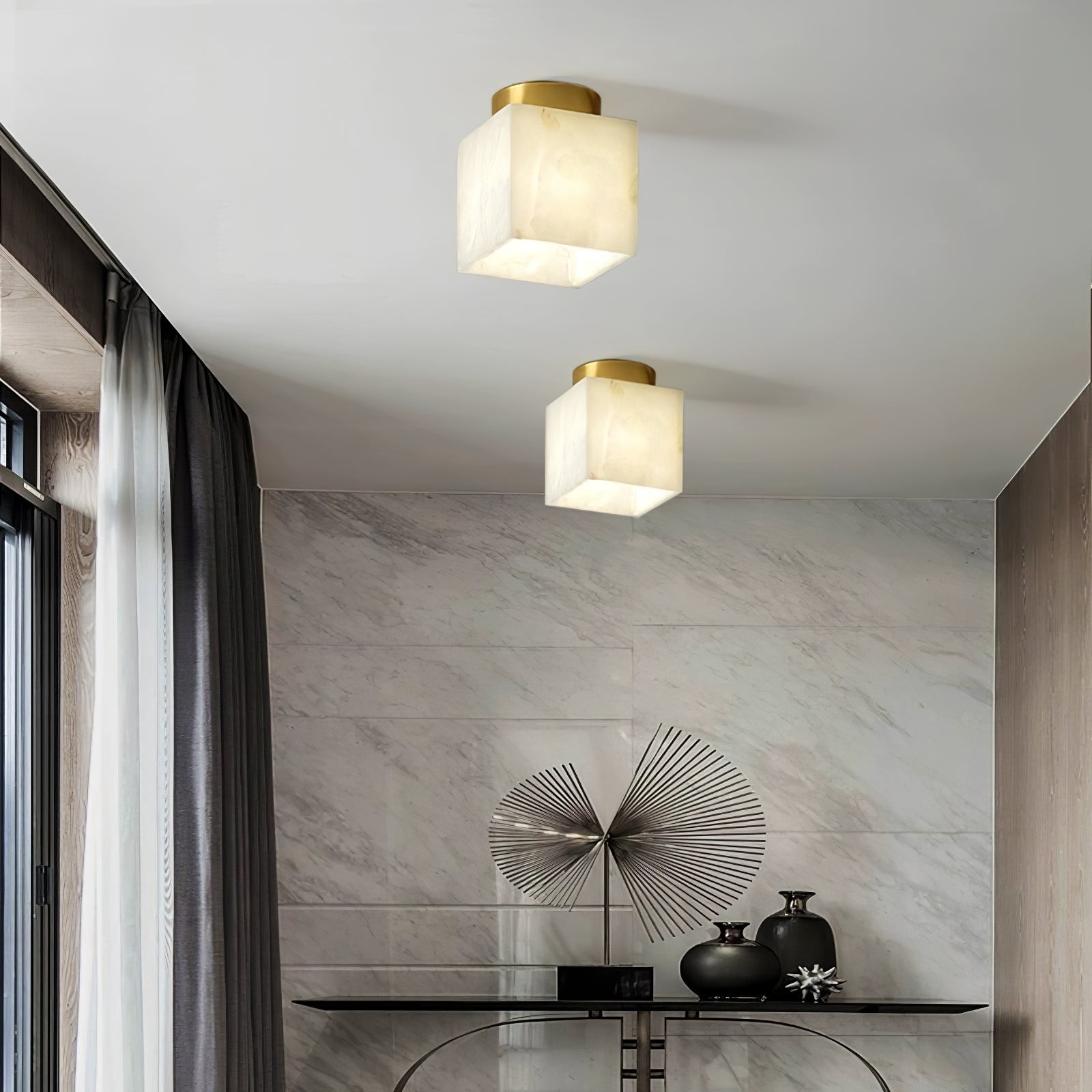 Moon Alabaster Ceiling Lamp K528