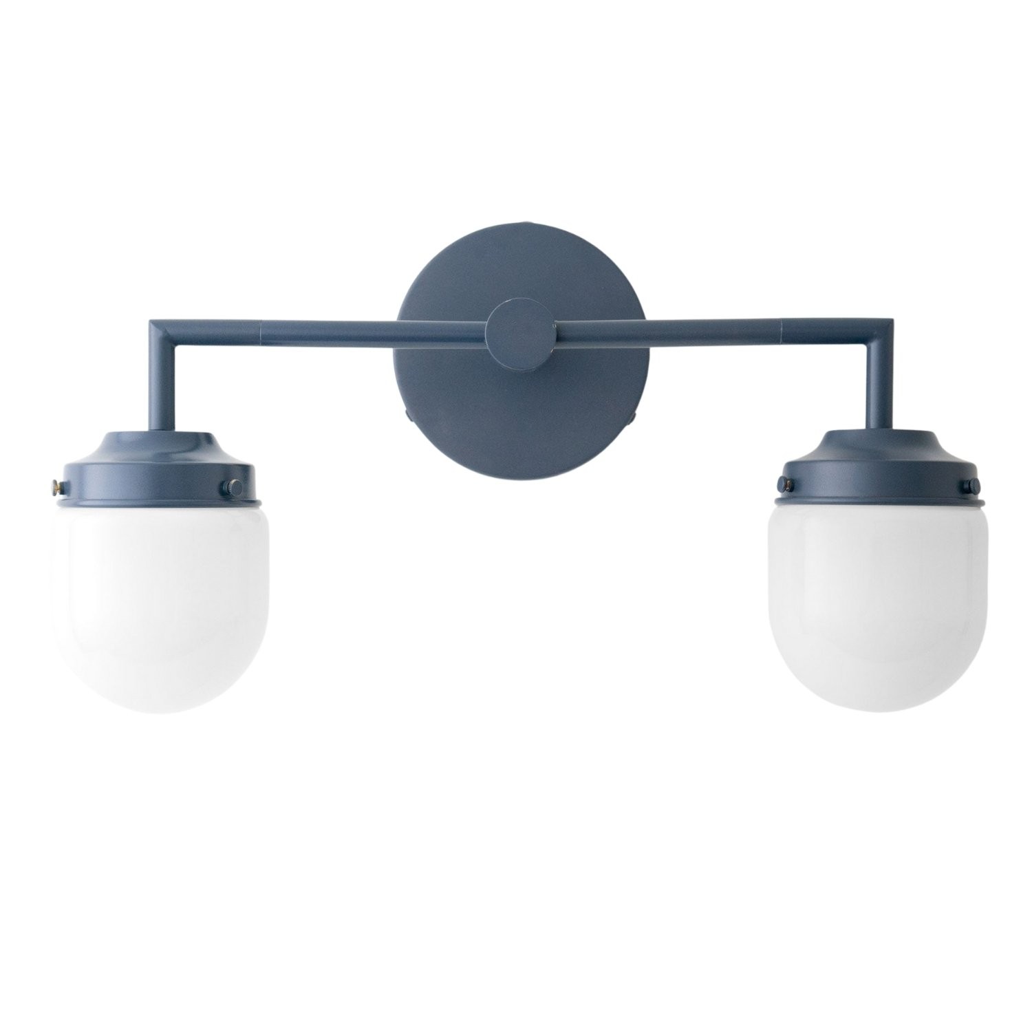 Opalume Double Glass Vanity Light - Retro Industrial Bathroom Wall Lamp K1424