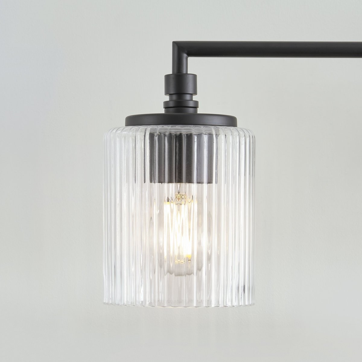 Lirra 3-Light Vanity Wall Light - Ribbed Glass Wall Sconce for Bathroom or Bedroom K1718