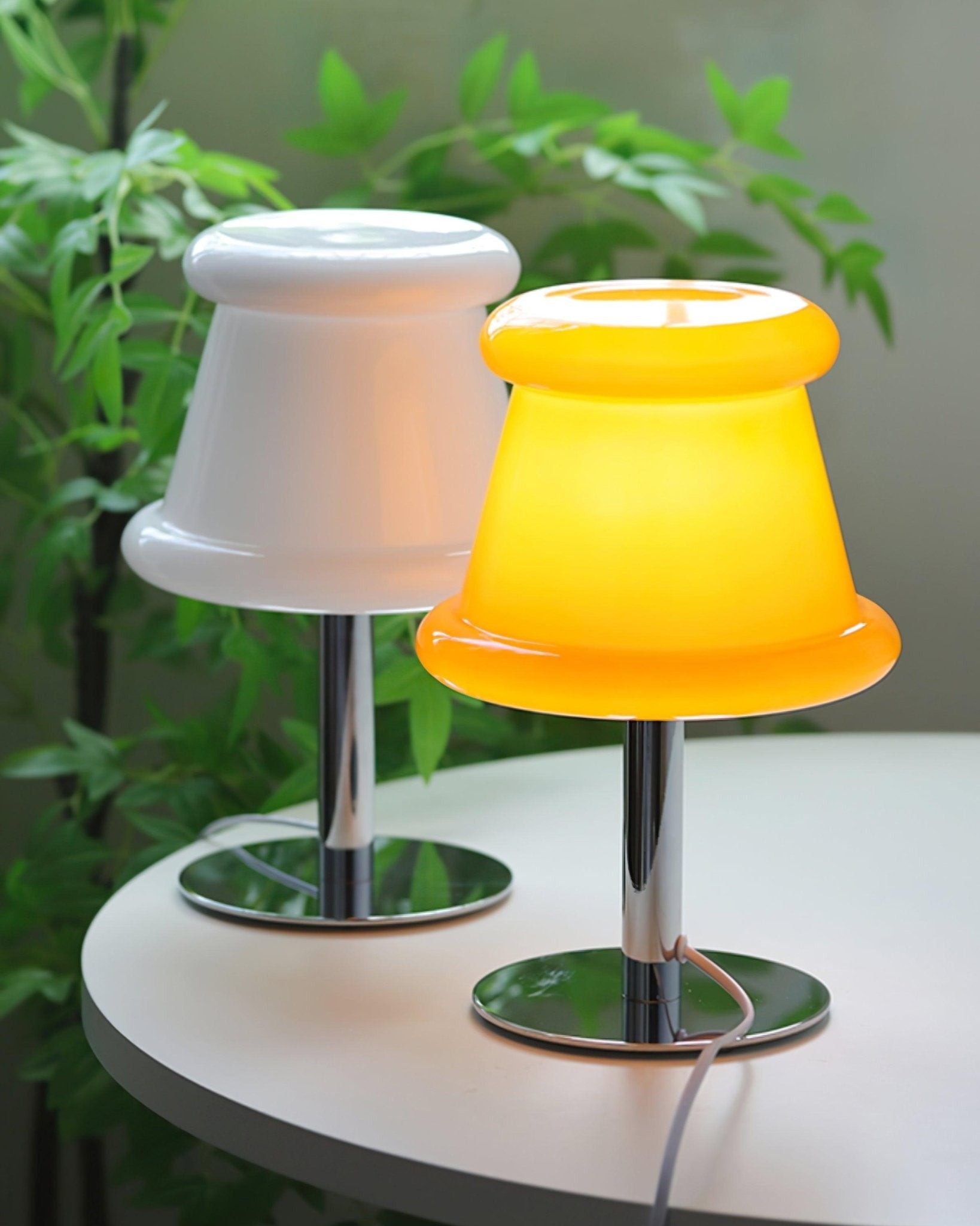 Cream Creative Irregular Cylindrical Table Lamp K500