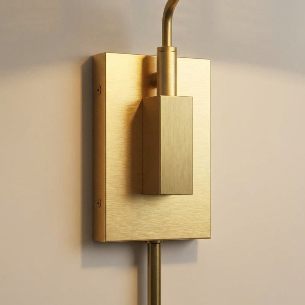 Welanery Swing Arm Rattan Wall Sconce - Farmhouse Style Lamp for Bedside Reading K2384