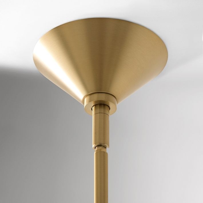 Calvor Linear 2 Light Chandelier - Porcelain Shades and Bronze Finish K1351
