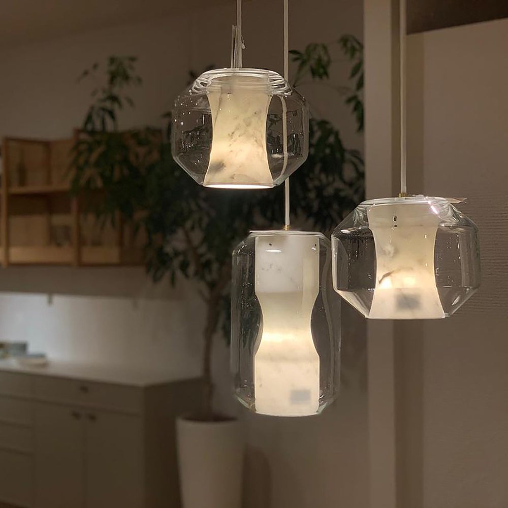 Glass Alabaster Pendant Lamp D444