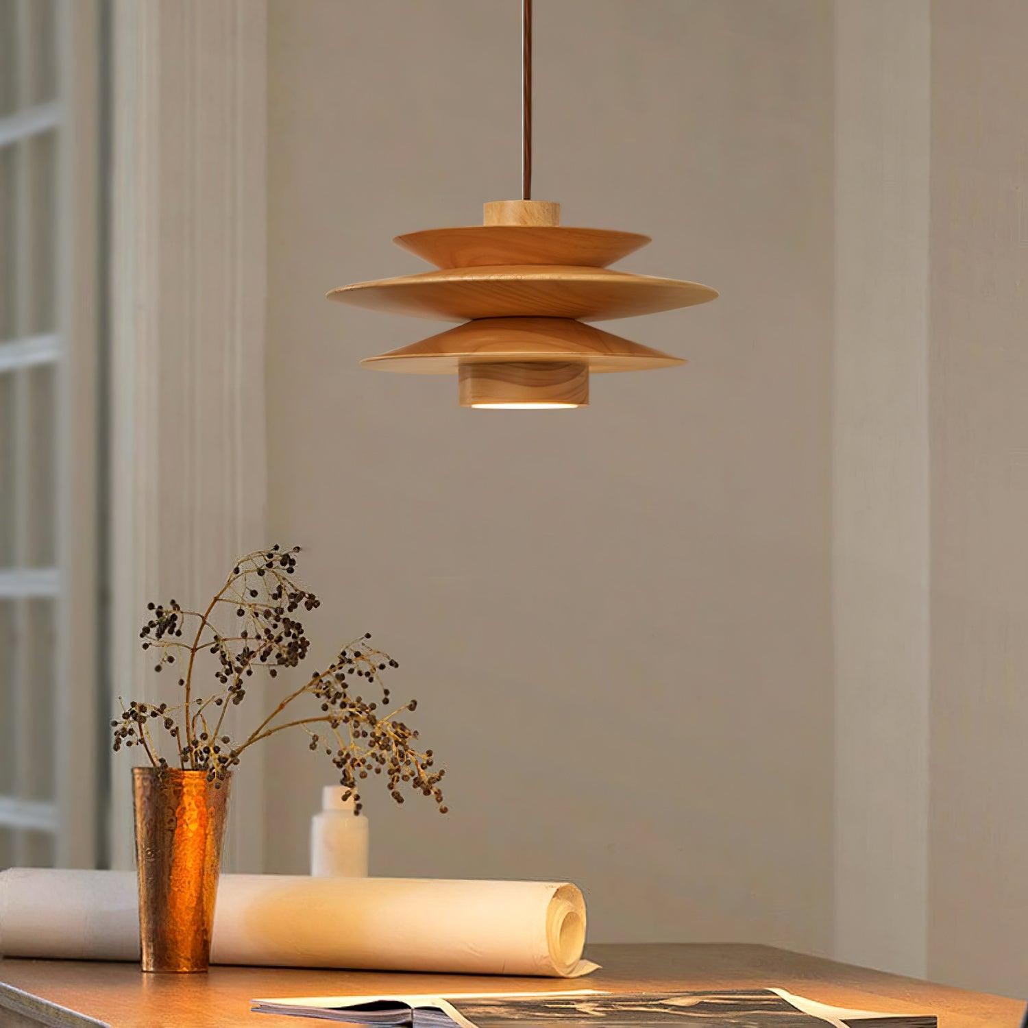 Multi Tiered Disc Pendant Lamp K299