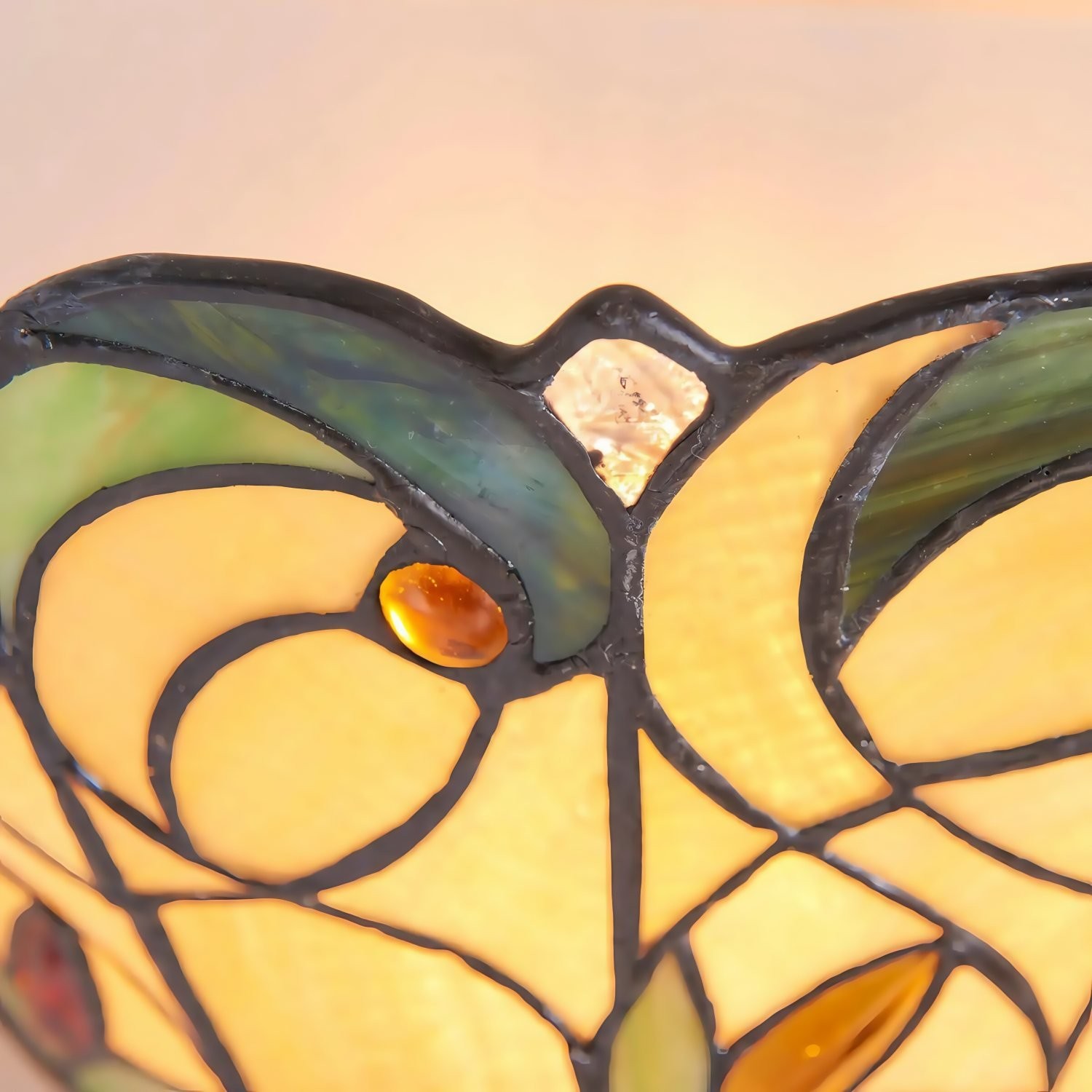 TF Jamelia Art Nouveau Wall Light with Bevelled Glass Shade - Metal Glass Fixture for Hallway or Bedroom K1985