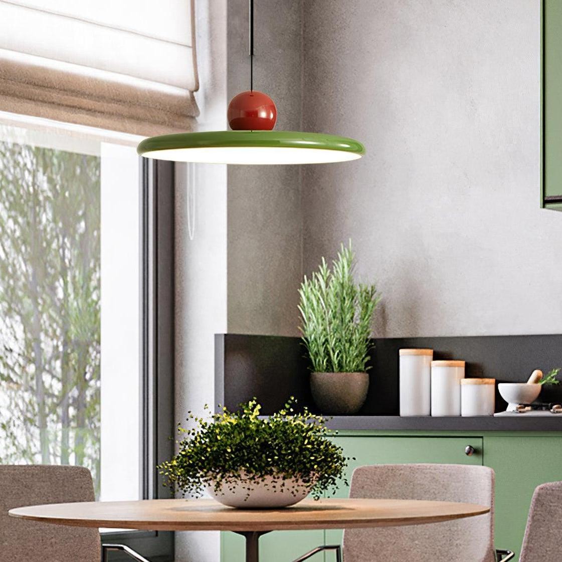 Minimalist Cream Style Flying Disc Pendant Lamp K790