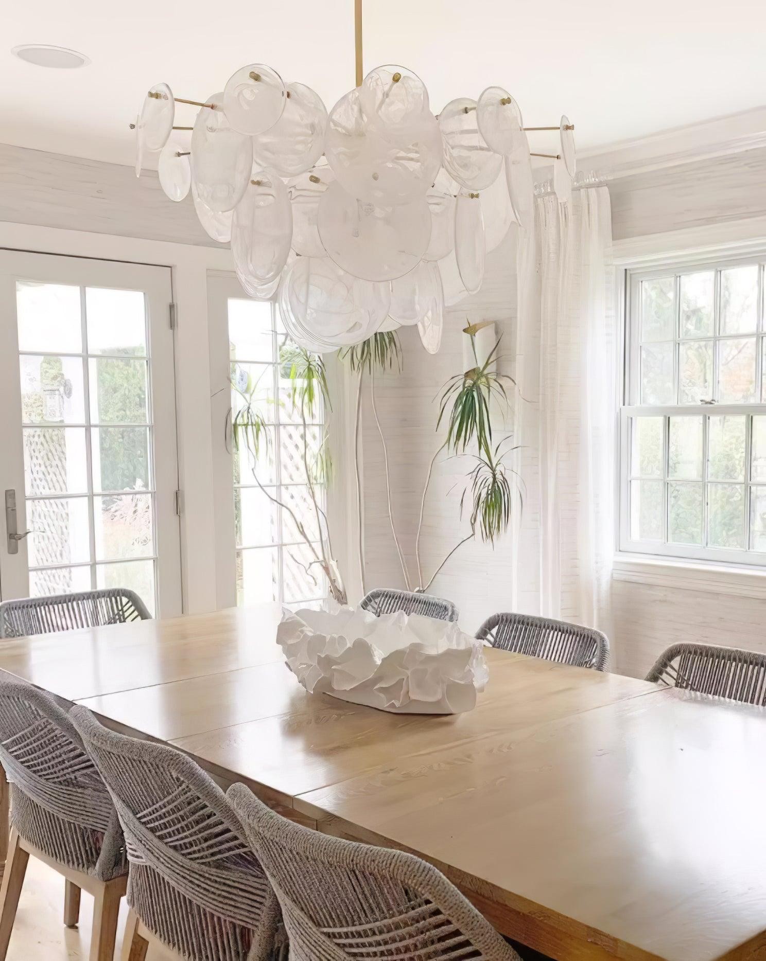 Brass Discs Cascading Chandelier K273