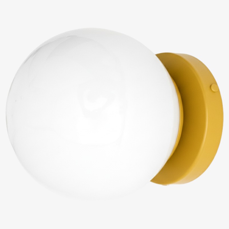 Glorica Modern Glass Globe Wall Sconce – Multi-Color Finish For Living Room & Bedroom K1516