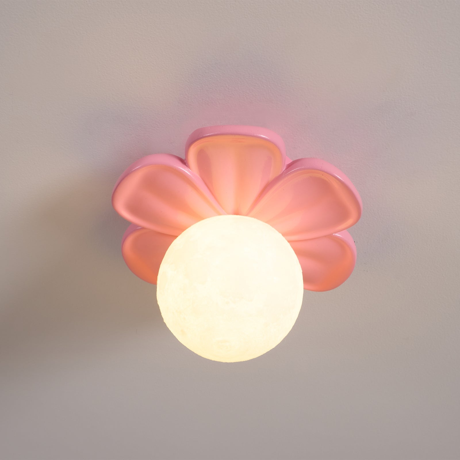 Cream Bloom Flower Ceiling Lamp D408