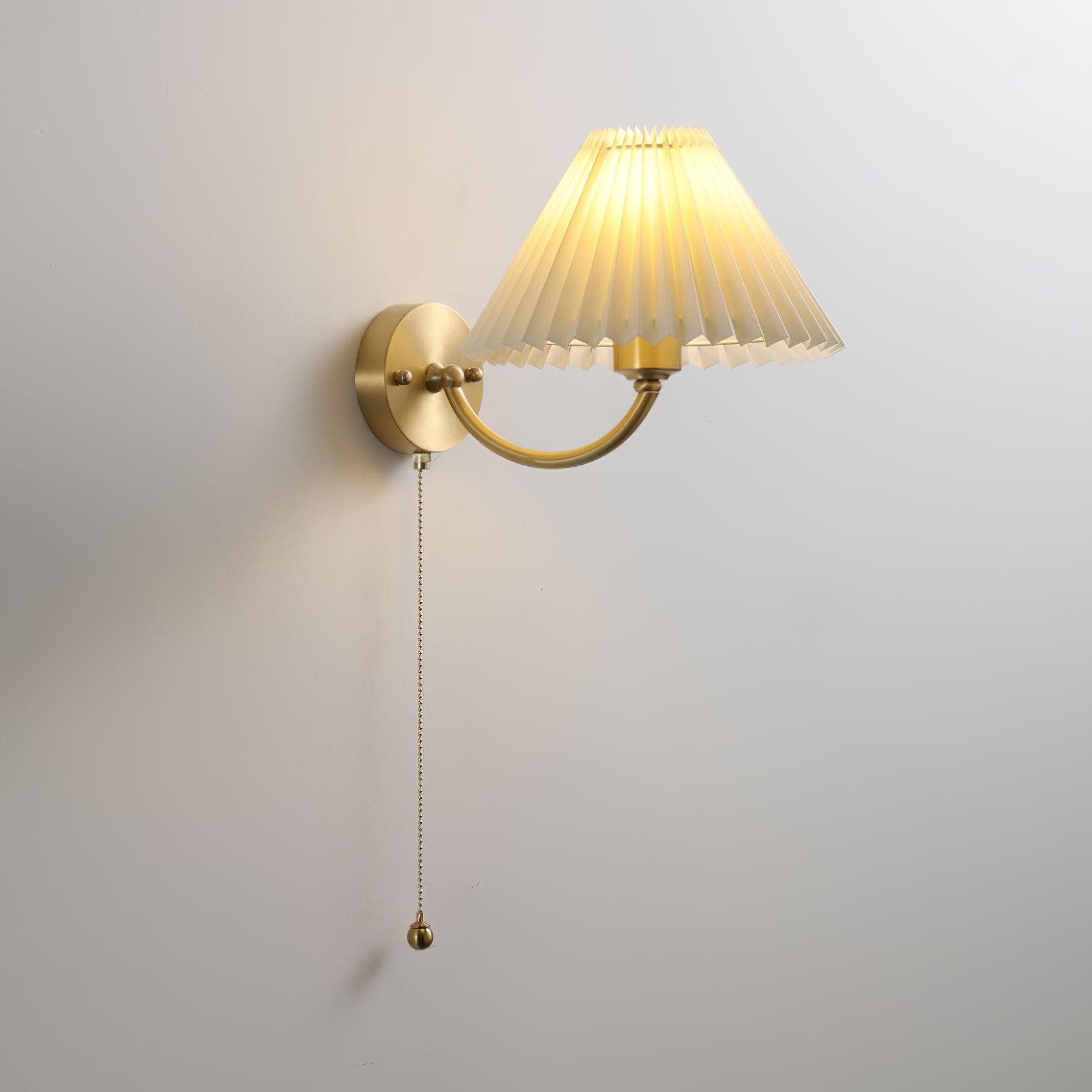 Modern Minimalist Luxury Fabric Brass Wall Lamp For Living Room K601