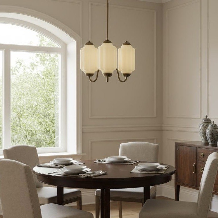 3 Lights Eloise Glass Chandelier for Living Room K947