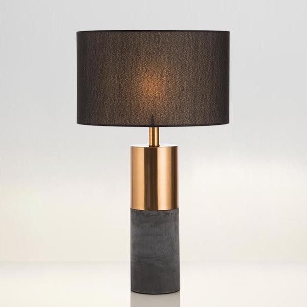 Marble Cylinder Table Lamp