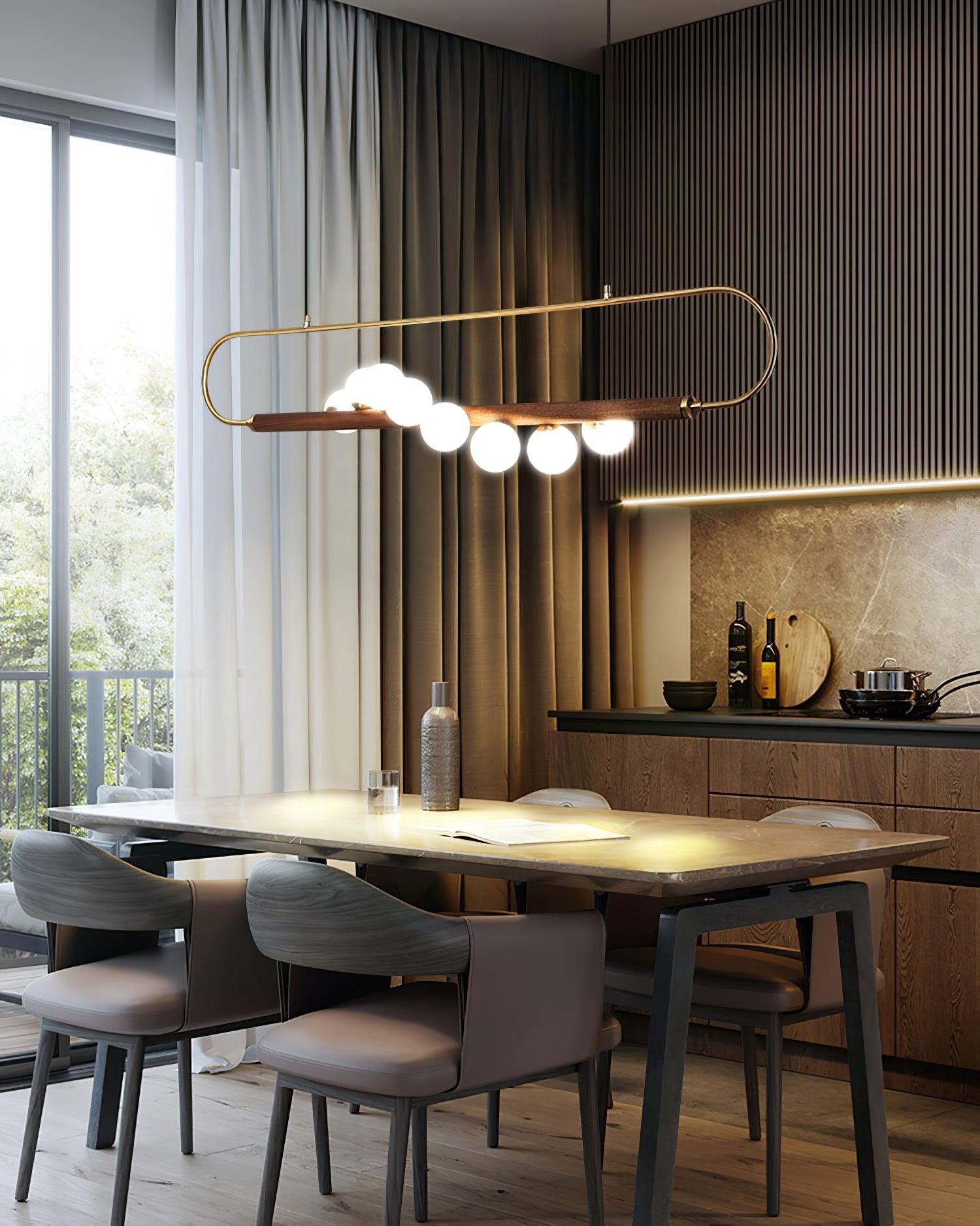 Modern Walnut Simple Chandelier K522