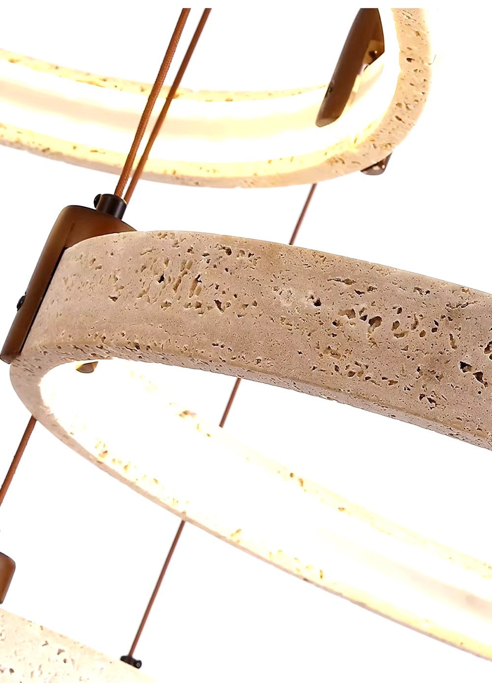 Simple Circular Travertine Pendant Lamp K842
