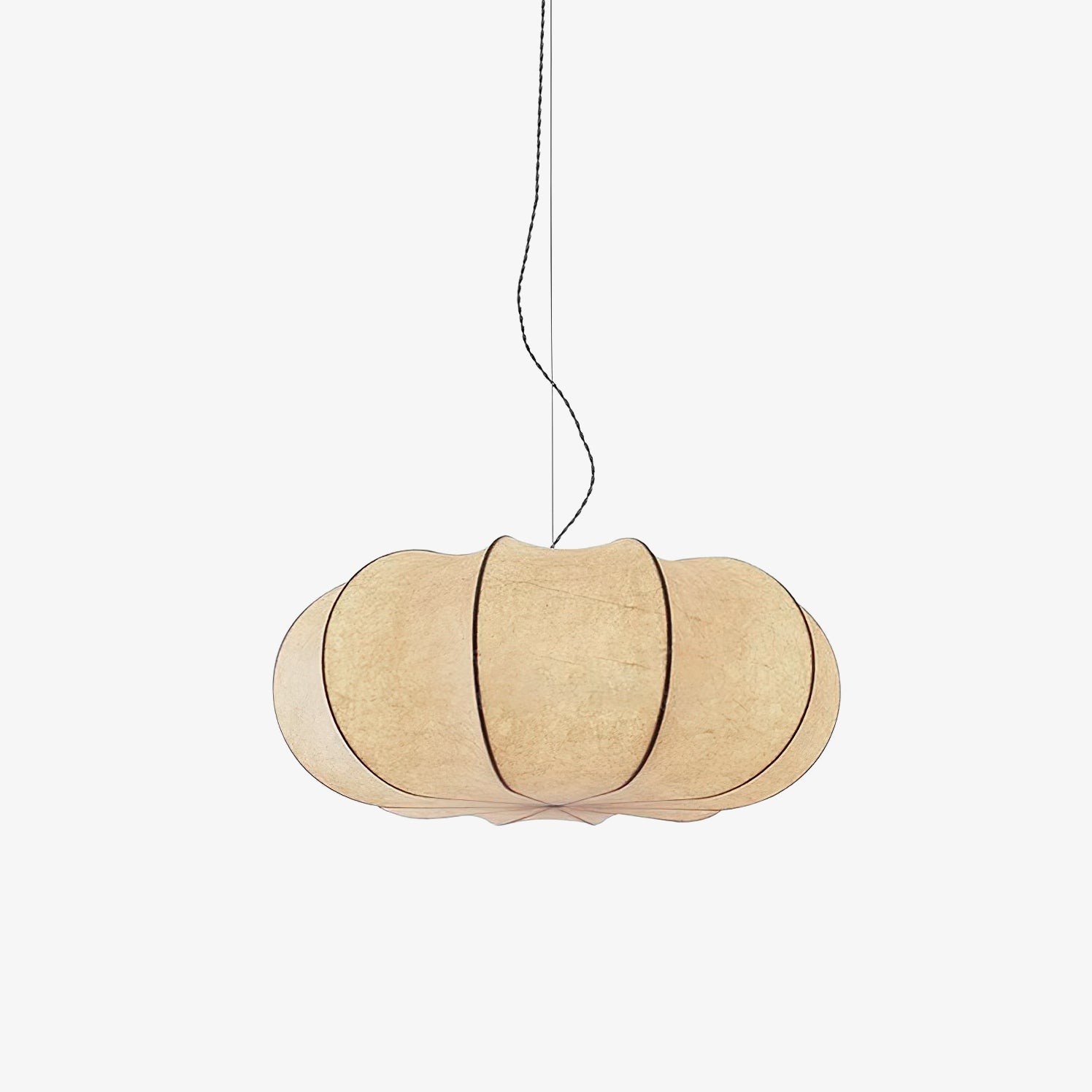 Modern Creative Flat Round Silk Pendant Lamp K551