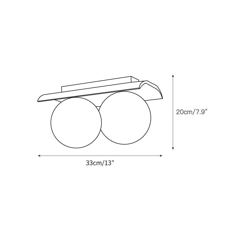 Bianca Globe Ceiling Lamp D689