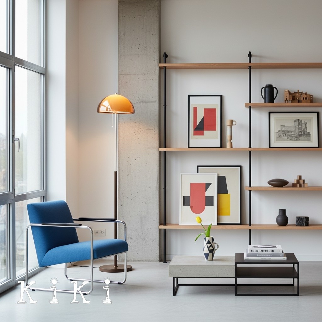 Afterglow Mid-Century Modern Floor Lamp - Ambient Light for Bedroom Settings K2156