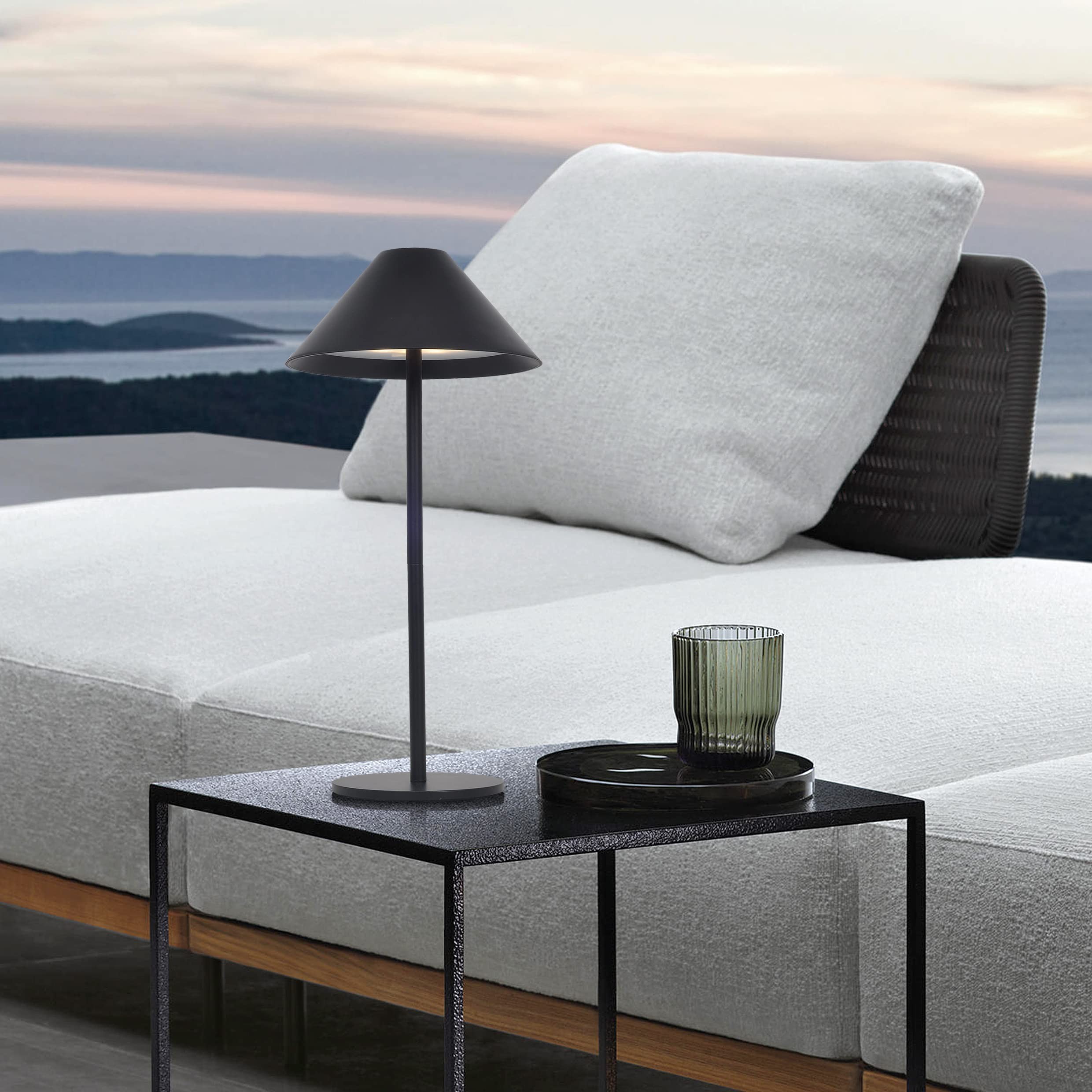 Cone Portable Battery Outdoor Table Lamp K49