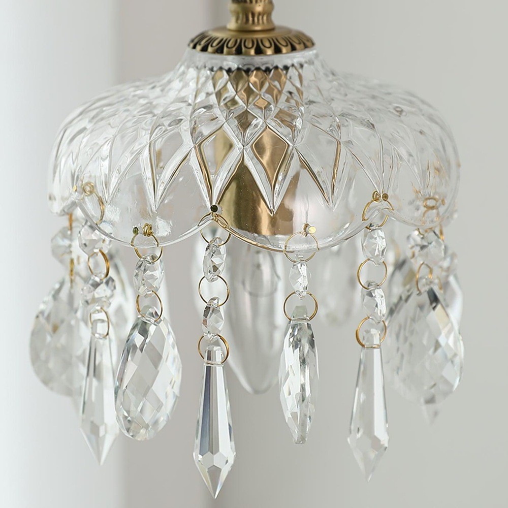 Norivo Modern Glass Pendant Light - Elegant Bowl Shade Pendant LIght for Living Room K2260