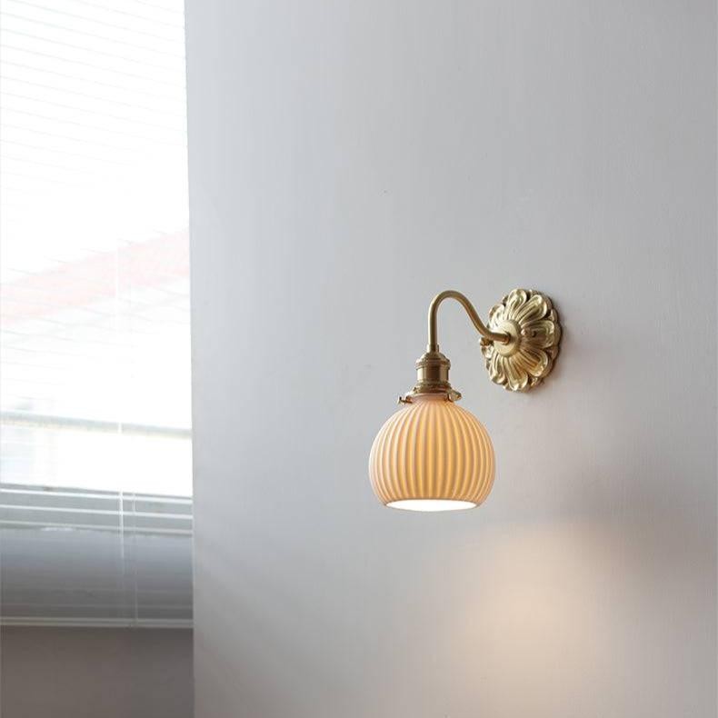 Brass Ceramic Wall Light K1557