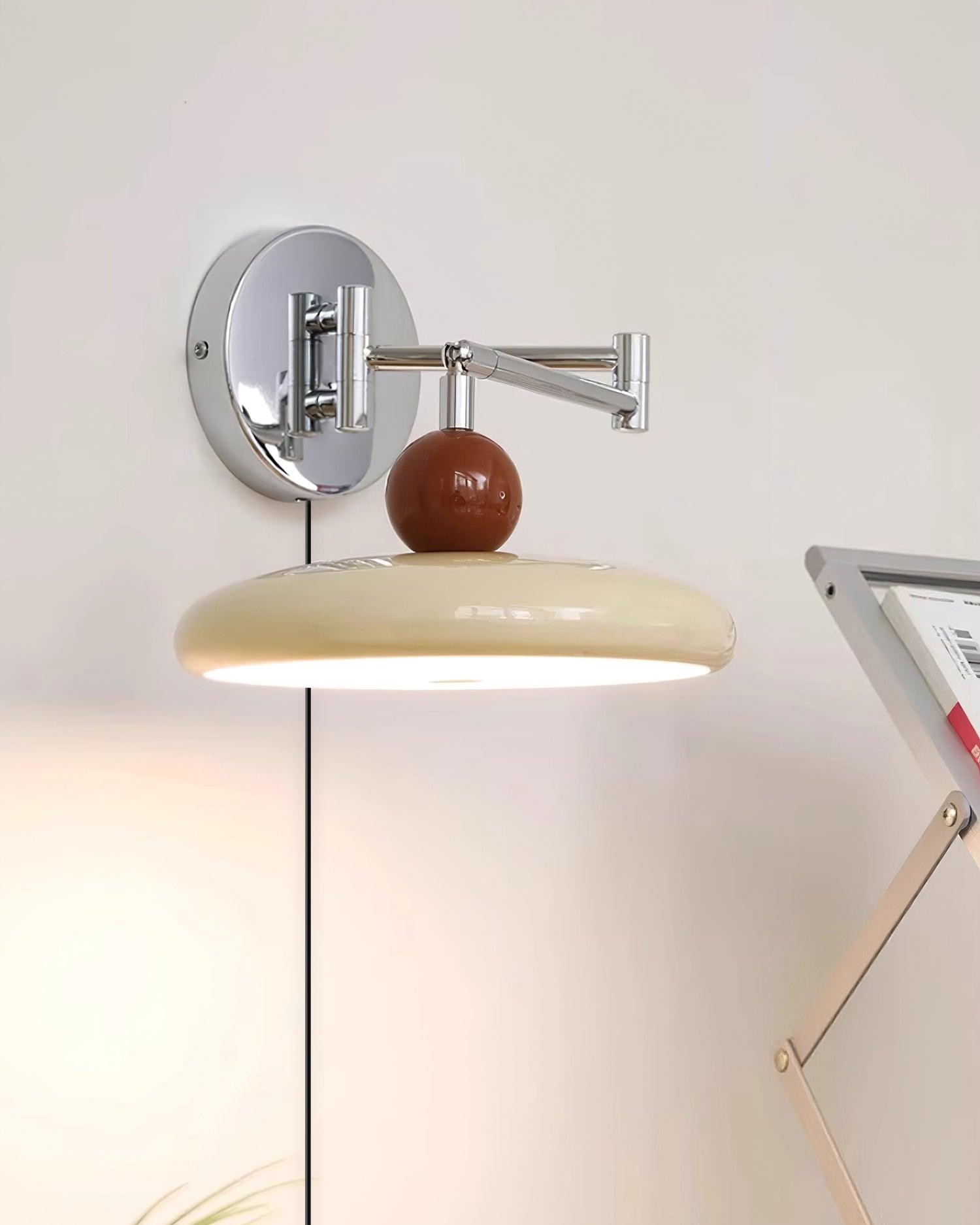 Swing Arm Bedside Plug In Wall Lamp K459