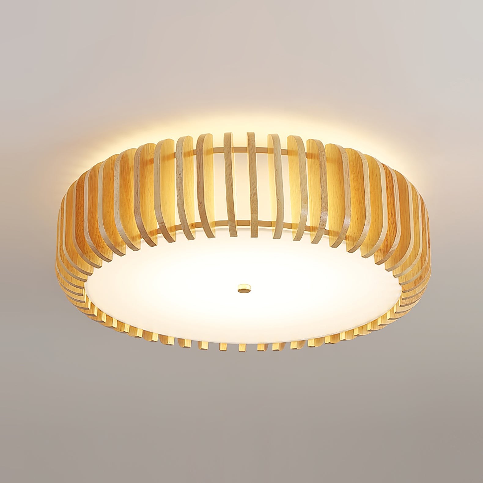 Wooden Drum Ceiling Lamp K1098
