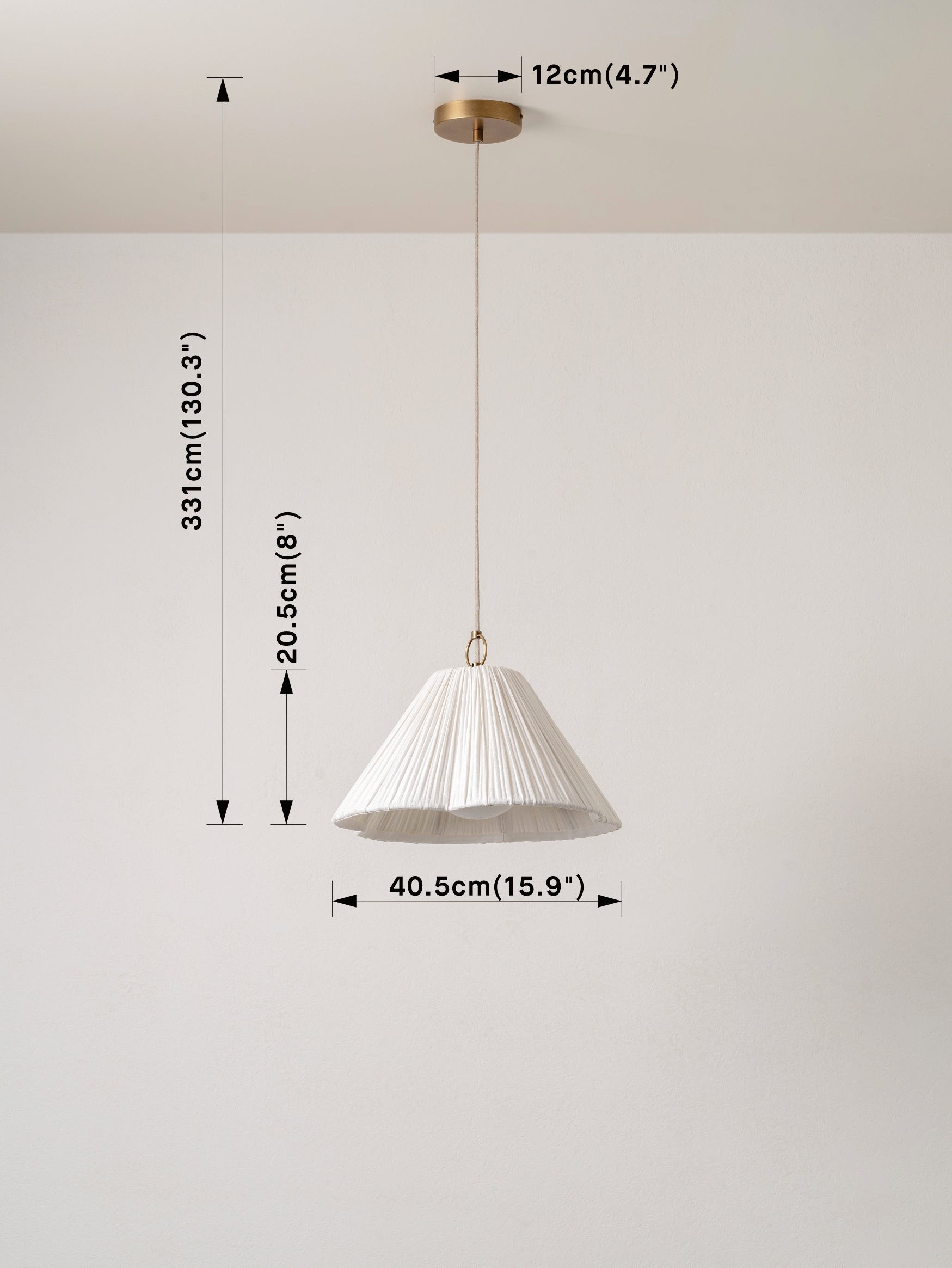 Scalloped Fabric Pendant Light – Floral-Inspired Pleated Shade For Any Room K1573