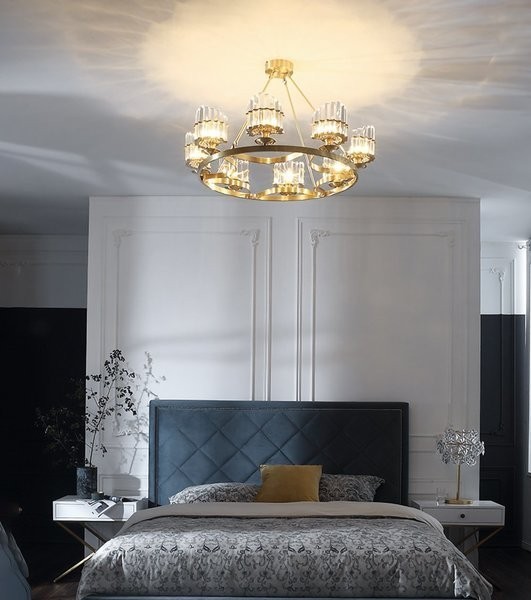 Brass/ Pure Crystal Chandelier
