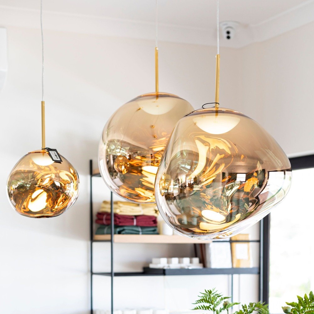 Sleek Glass Lava Pendant Lamp - Modern Lighting Fixture for Dining Area K806