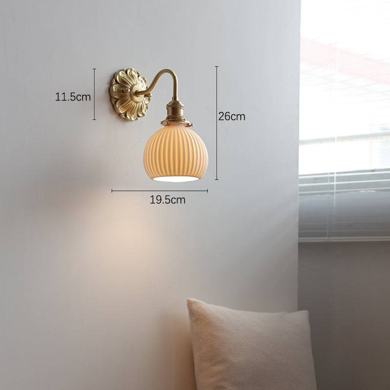 Brass Ceramic Wall Light K1557