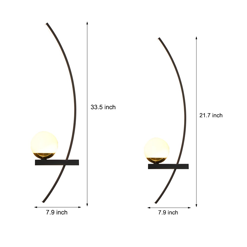 Curved Strip 3 Step Dimming LED Wall Sconce K816