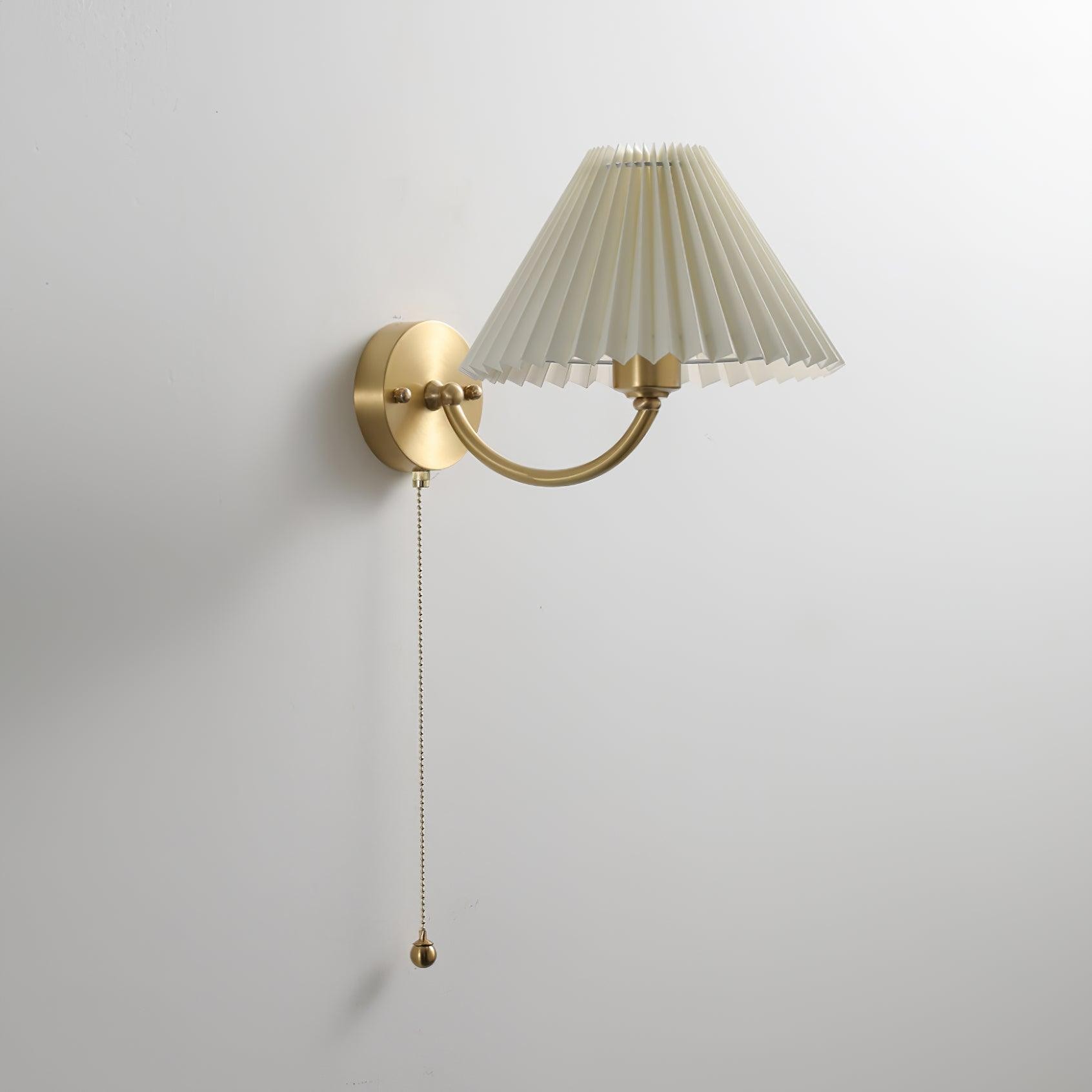 Modern Minimalist Luxury Fabric Brass Wall Lamp For Living Room K601