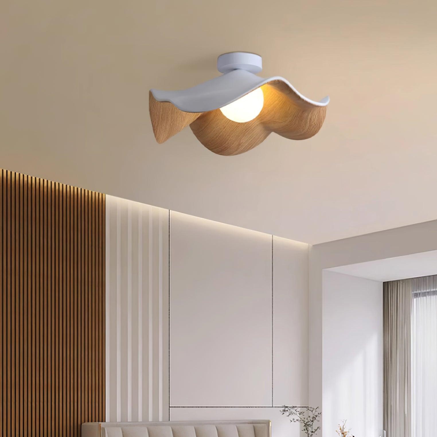 New Modern Simple Walnut Grain Ceiling Light K300