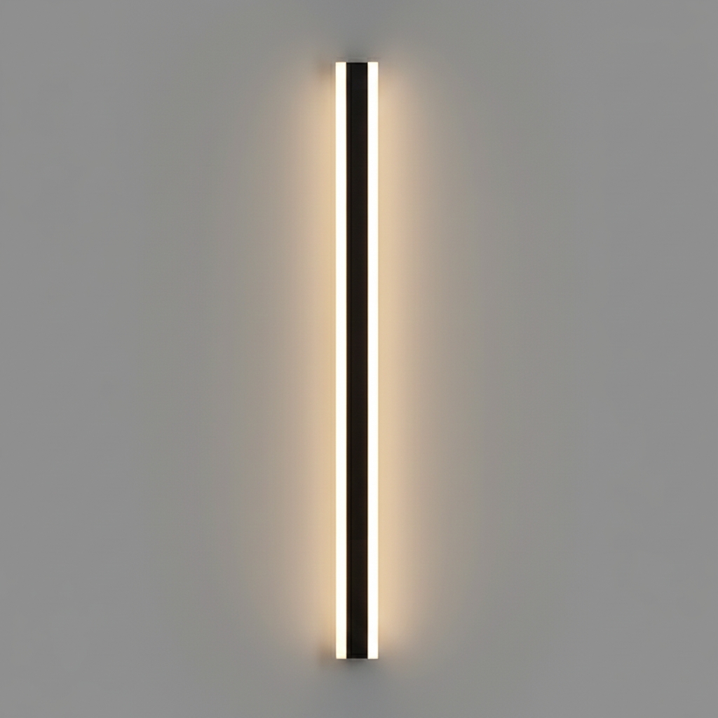 Edge Smooth Minimalist Linear Metal Outdoor Wall Lamp D965