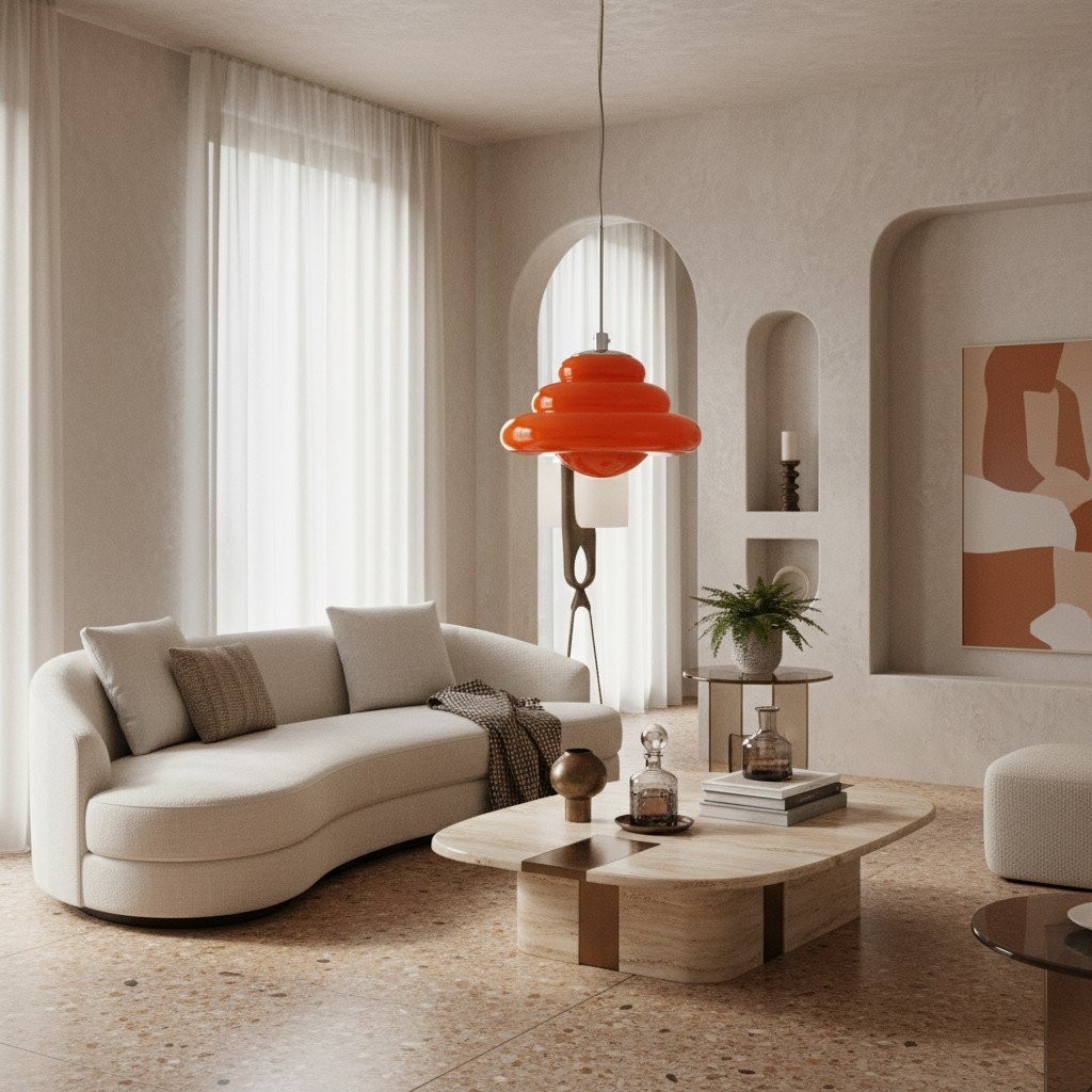 Bomiello Chic Layered Glass Pendant Lamp for Bedroom and Living Area K2163