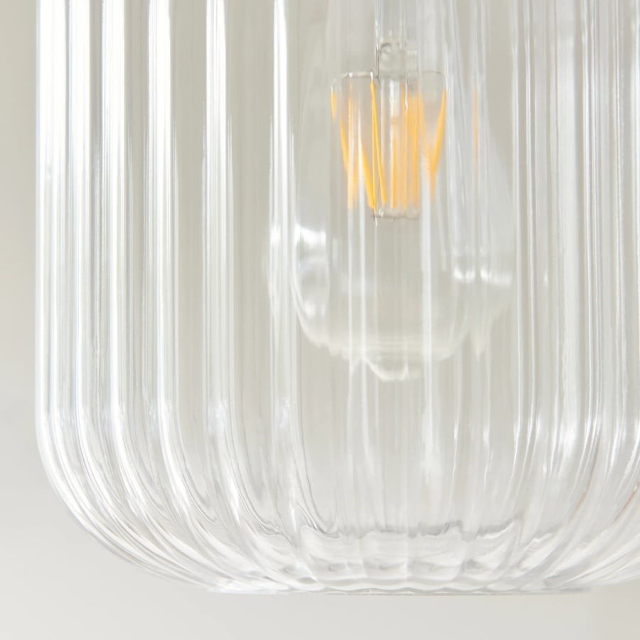 Korlisse Natural Stone and Glass Pendant Light - Stylish Lamp for Lounge or Living Room K1897