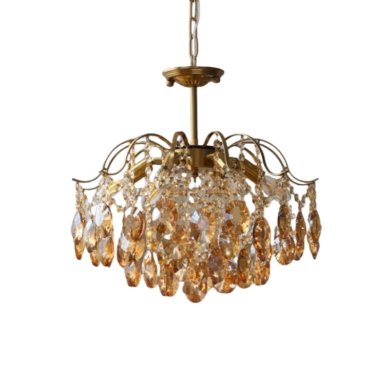 Vintage Sumptuous Teardrop Crystal Chandelier K1279